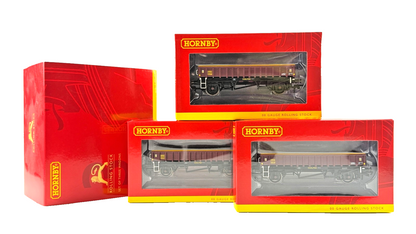 HORNBY OO GAUGE - R60163 - (PACK OF 3) EX EWS MHA COALFISH WAGONS BOXED
