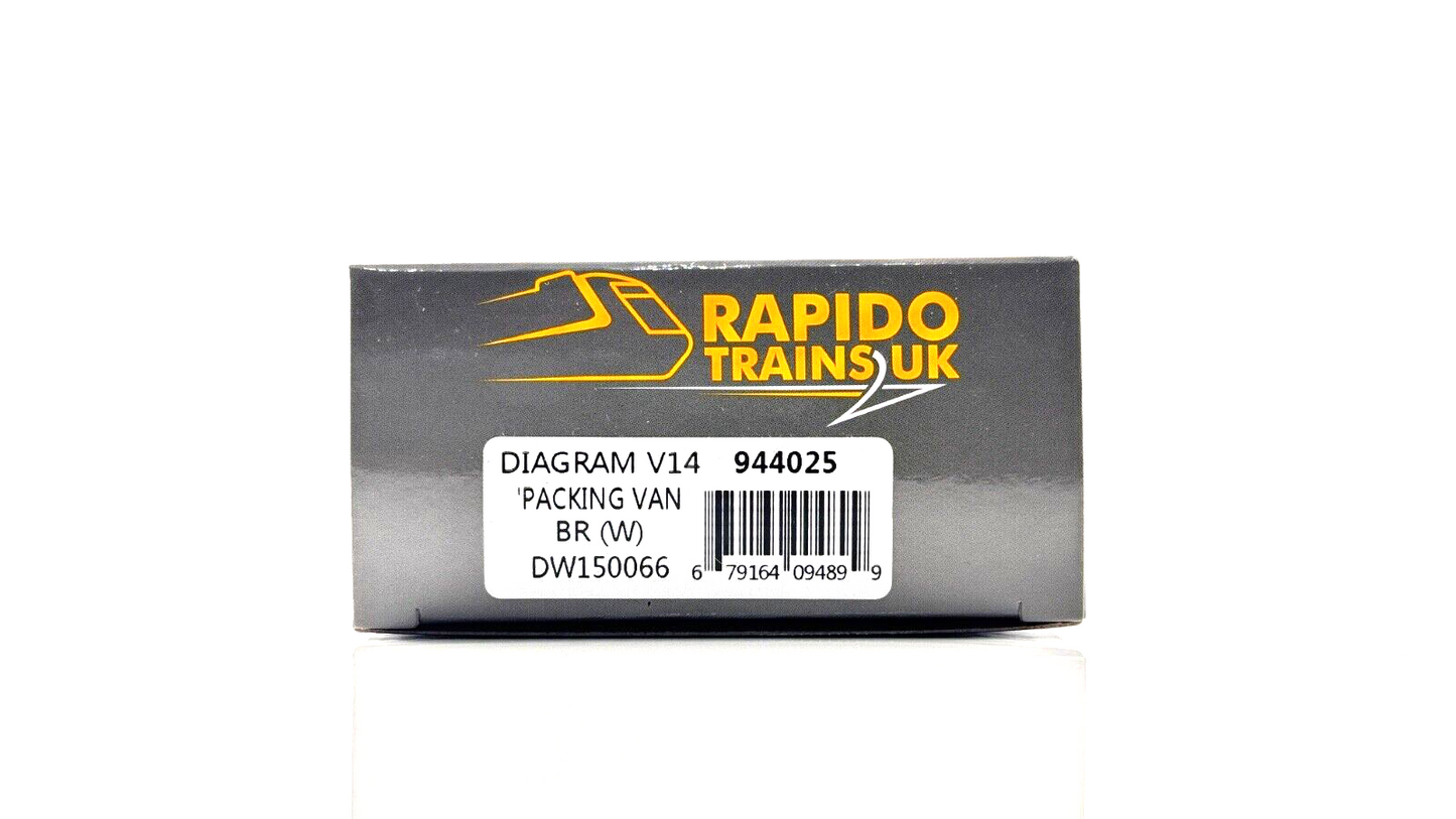 RAPIDO 00 GAUGE - 944025 - DIAGRAM V14 PACKING VAN BR (W) DW150066 - BOXED