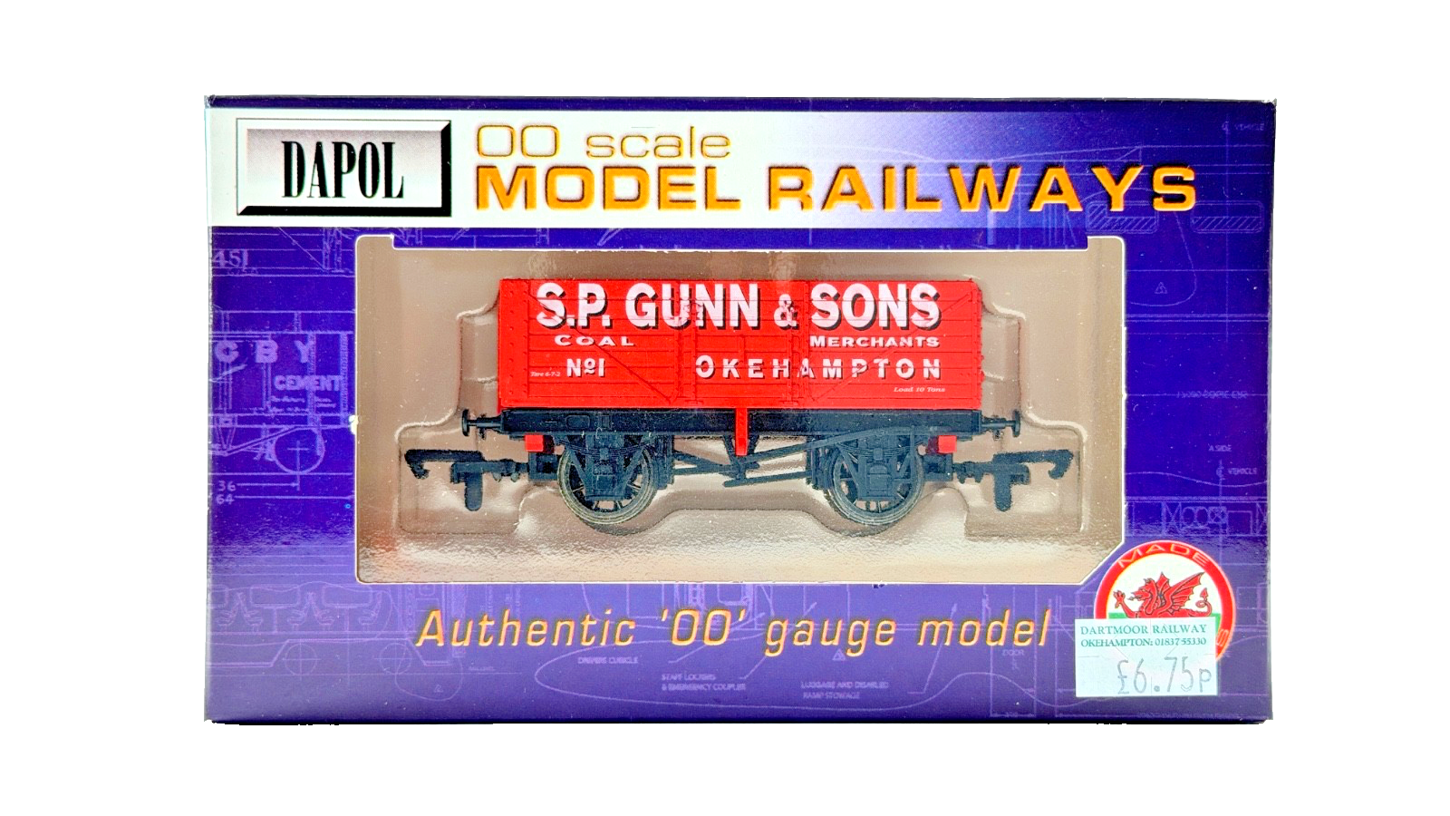 DAPOL 00 GAUGE - S P GUNN COAL MERCHANTS OKEHAMPTON WAGON 1 (LIMITED EDITION)