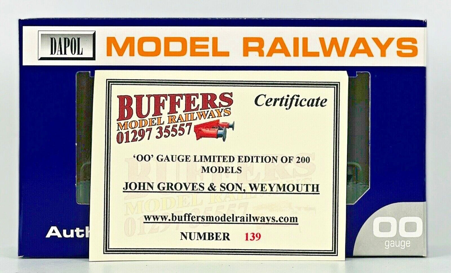 DAPOL 00 GAUGE - 'JOHN GROVES & SON' WEYMOUTH VENT VAN (BUFFERS LTD EDITION) 