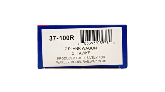 BACHMANN 00 GAUGE - 37-100R - 7 PLANK WAGON C. FAWKE COAL BIRMINGHAM (WARLEY)
