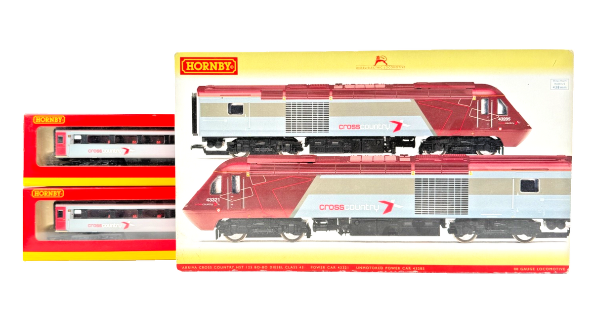 HORNBY OO GAUGE - R2949 - ARRIVA CROSS COUNTRY CLASS 43 HST & COACHES DCC SOUND