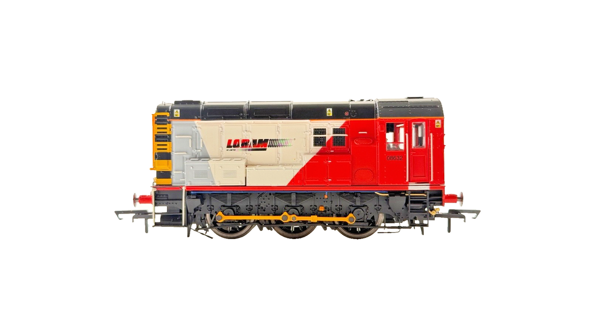 HORNBY OO GAUGE - R30142 - CLASS 08 DIESEL SHUNTER LORAM NO.08632 BOXED