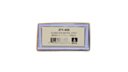 GRAHAM FARISH N GAUGE - 371-455 - CLASS 37/0 DIESEL 37251 BR BLUE (WEATHERED)