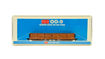 PECO OO9 SCALE - GR-231U - L&B LYNTON & BARNSTAPLE 8 TON BOGIE OPEN WAGON BROWN