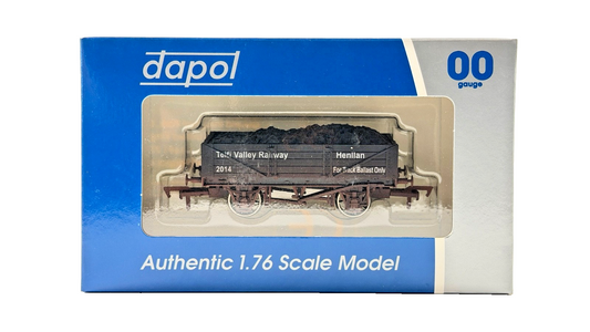 DAPOL 00 GAUGE - TEIFI VALLEY RAILWAY HENLLAN WAGON BLACK (W) (LIMITED EDITION)