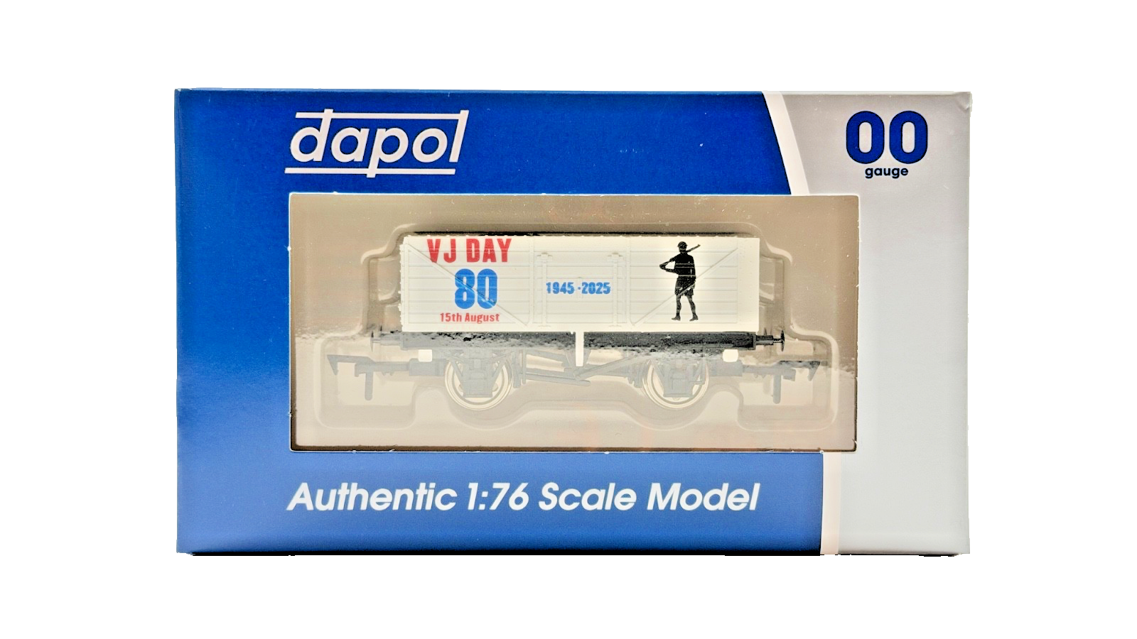 DAPOL 00 GAUGE - 4F-071-188 - VJ DAY ARMY 7 PLANK WAGON - BOXED