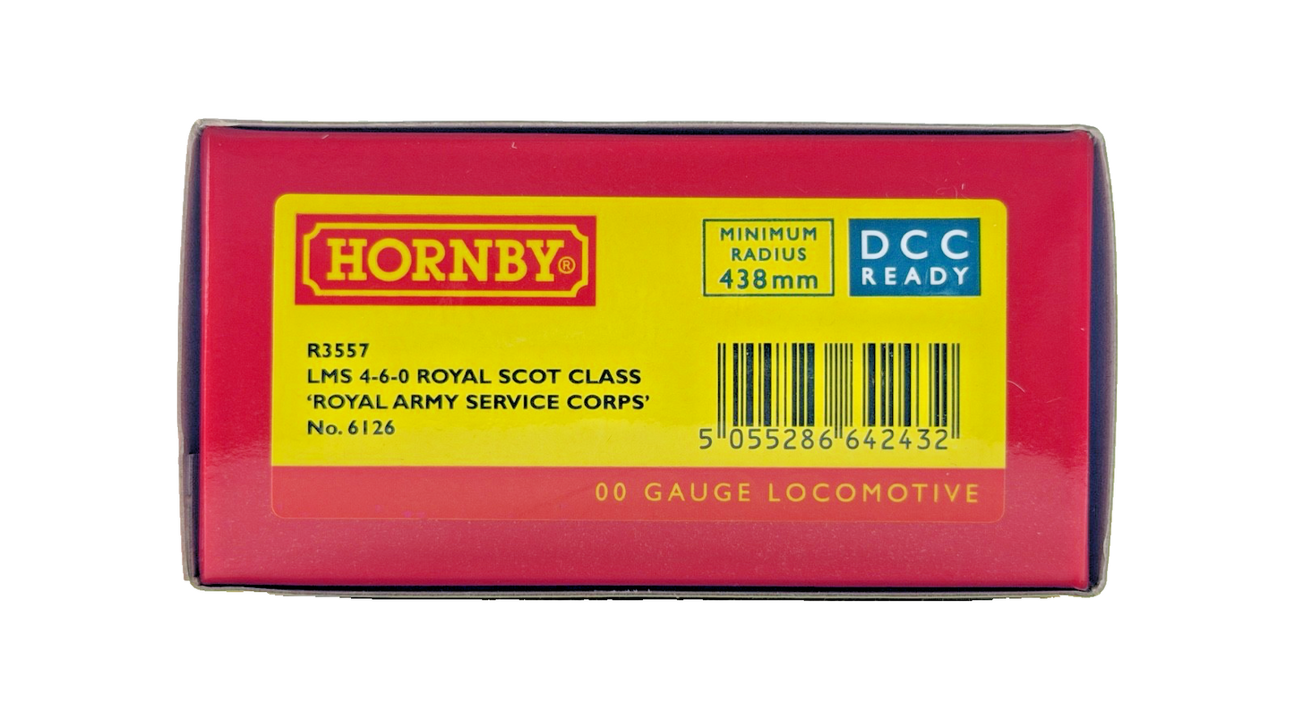 HORNBY OO GAUGE - R3557 - LMS BLACK ROYAL SCOT ROYAL ARMY SERVICE CORPS NO.6126