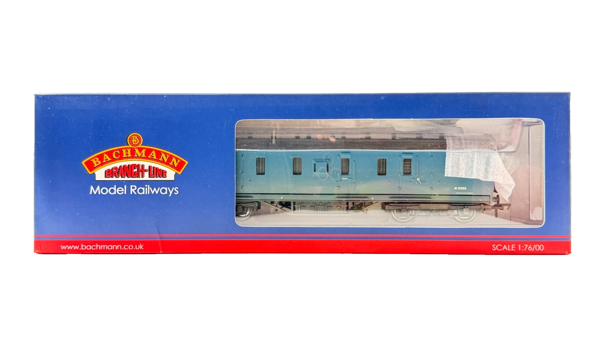 BACHMANN OO GAUGE - 34-328A - 50FT EX-LMS PARCELS VAN BR BLUE (WEATHERED) BOXED