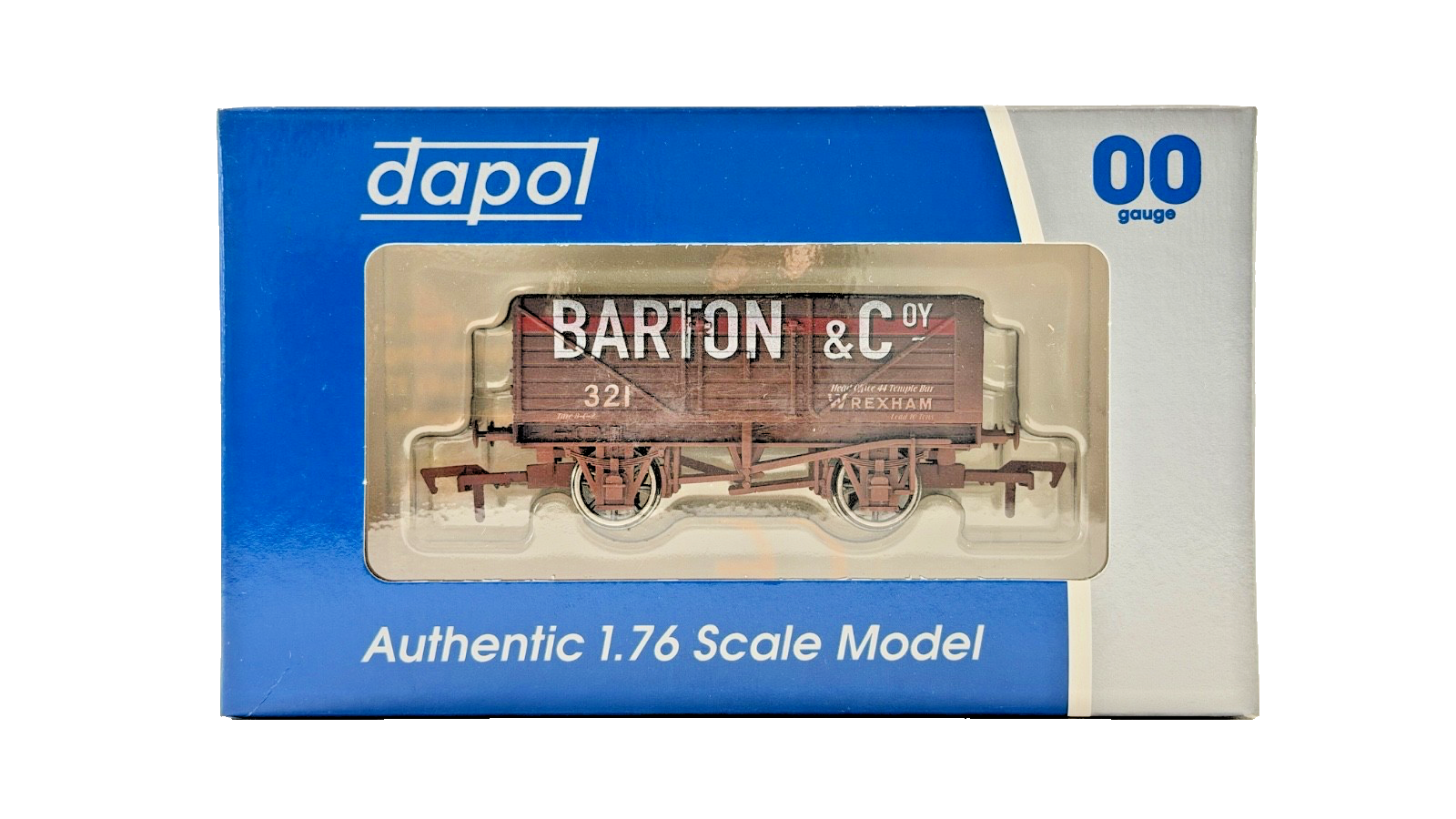 DAPOL 00 GAUGE - BARTON & COMPANY WREXHAM PLANK WAGON 321 (W) (LIMITED EDITION)