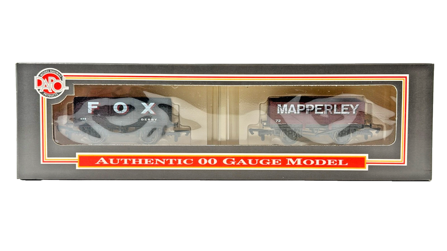 DAPOL 00 GAUGE - FOX & MAPPERLEY COLLIERIES OF DERBY WAGON SET (LIMITED EDITION)