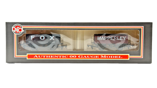 DAPOL 00 GAUGE - FOX & MAPPERLEY COLLIERIES OF DERBY WAGON SET (LIMITED EDITION)
