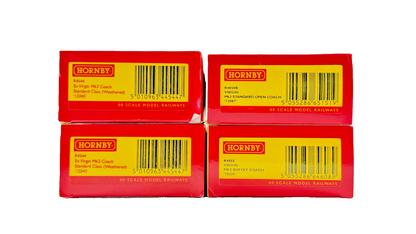 HORNBY OO GAUGE - R4544/R4858B/R4855 - VIRGIN TRAINS/EX VIRGIN MK3 COACHES X 4