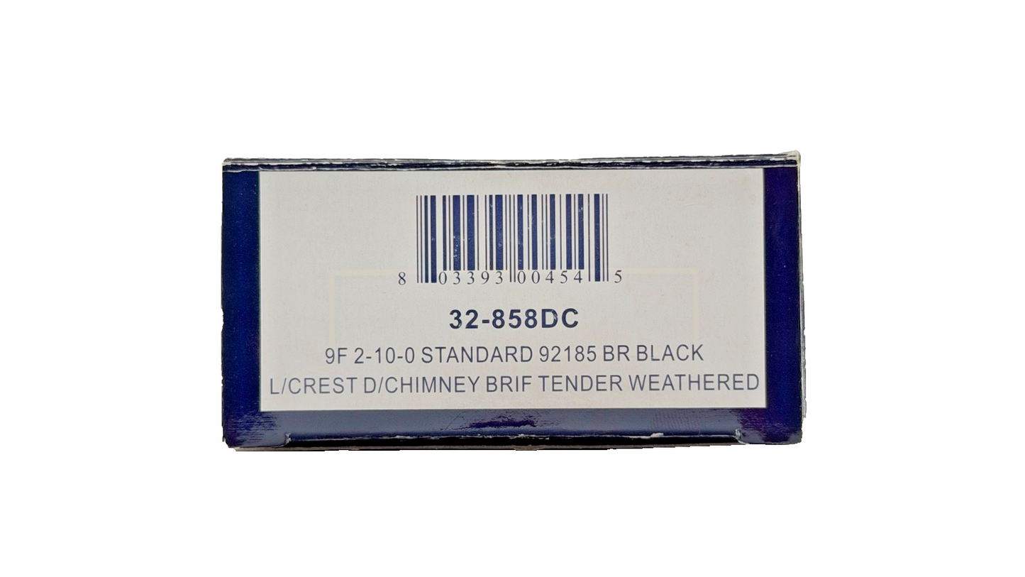 BACHMANN OO GAUGE - 32-858DC - 9F 2-10-0 STANDARD 92185 BLACK WEATHERED DCC