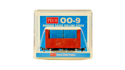 PECO OO9 SCALE - GR-520UR - GLYN VALLEY TRAMWAY 4 WHEEL OPEN SIDE COACH RED