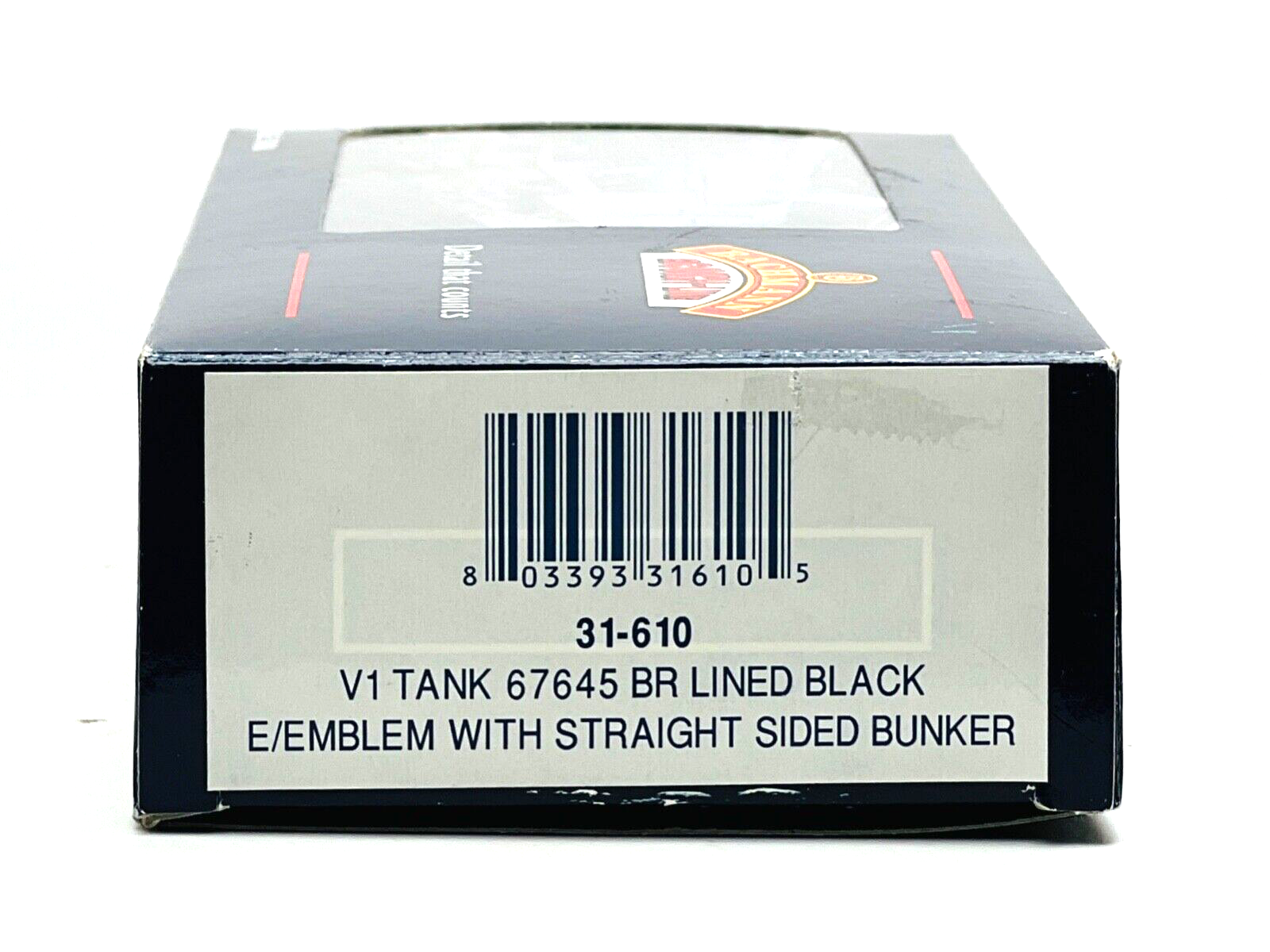 BACHMANN 00 GAUGE - 31-610 - V1 TANK 67645 BR LINED BLACK E/EMBLEM ST/S BUNKER