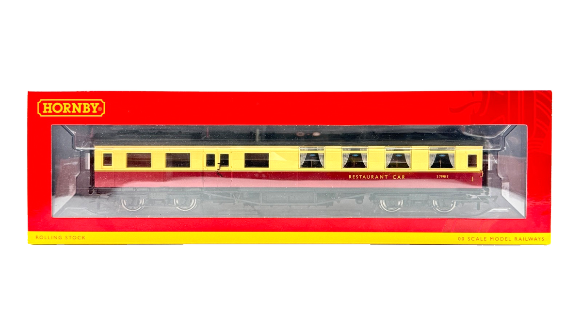 HORNBY OO GAUGE - R40029 - BR CRIMSON CREAM MAUNSELL 1ST CLASS RK COACH S7998S
