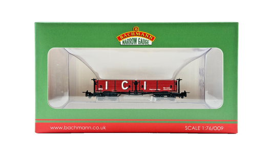 BACHMANN OO9 SCALE - 393-056 - D CLASS OPEN BOGIE WAGON ICI RED