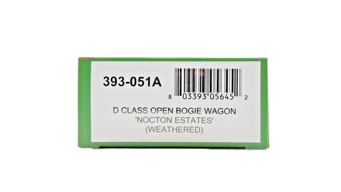BACHMANN OO9 SCALE - 393-051A - D CLASS OPEN BOGIE WAGON NOCTON ESTATES (W)