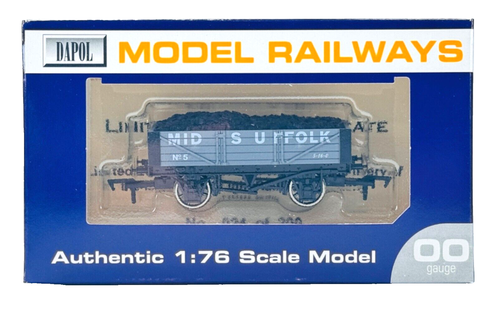 DAPOL 00 GAUGE - MID SUFFOLK RAILWAY PLANK WAGON NO.5 (LIMITED EDITION)