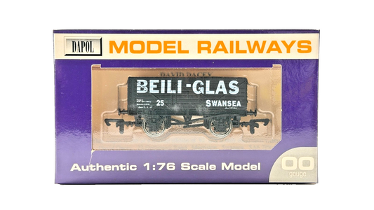 DAPOL 00 GAUGE - BEILI-GLAS COLLIERY OF SWANSEA PLANK WAGON 25 (LIMITED EDITION)