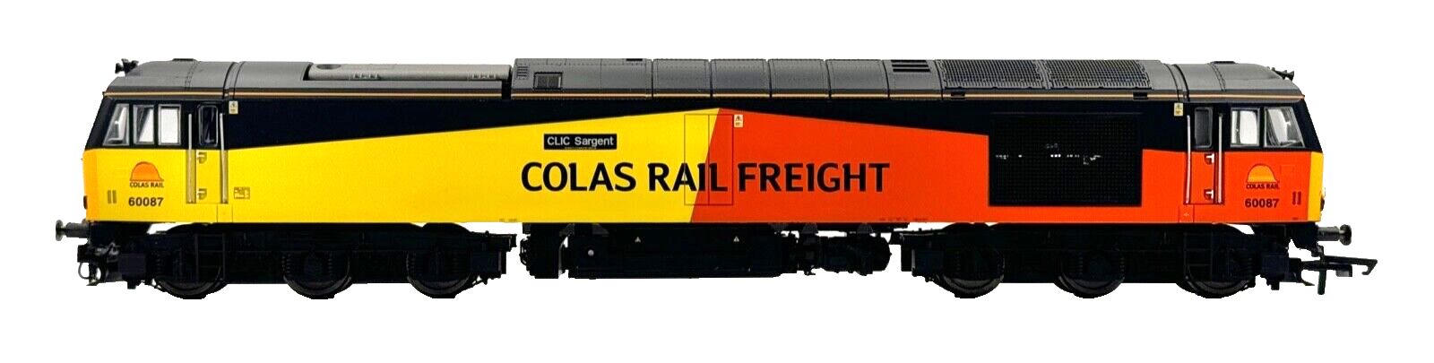 HORNBY 00 GAUGE - R3572 - CLASS 60 DIESEL 60087 COLAS RAIL 'CLIC SARGENT' BOXED