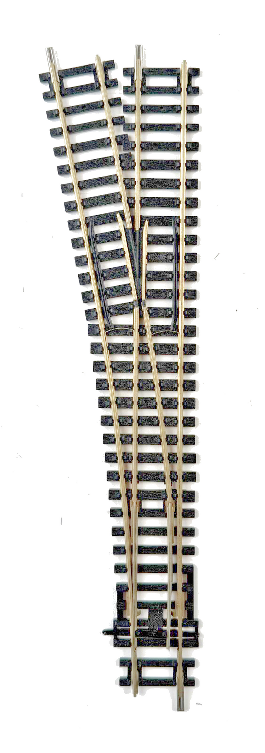 HORNBY 00 GAUGE - R8077 - LEFT HAND EXPRESS POINT TRACK PIECE X 1 (DCC CLIPS)