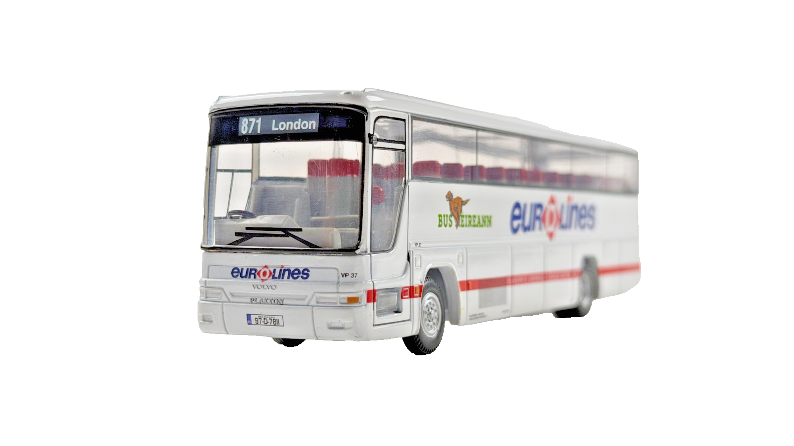 CORGI 1/76 SCALE - PLAXTON PREMIERE EUROLINES BUS EIREANN LONDON COACH UNBOXED