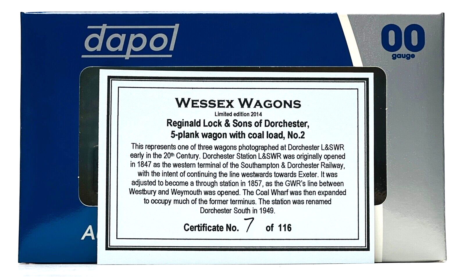 DAPOL 00 GAUGE - REGINALD LOCK & SONS DORCHESTER PLANK WAGON 2 (WESSEX WAGONS)