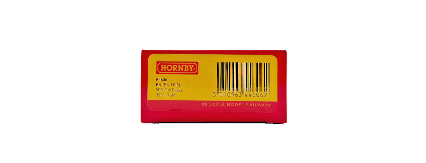 HORNBY OO GAUGE - R4606 - BR BLUE (EX LMS) 50FT FULL BRAKE COACH M31176M BOXED