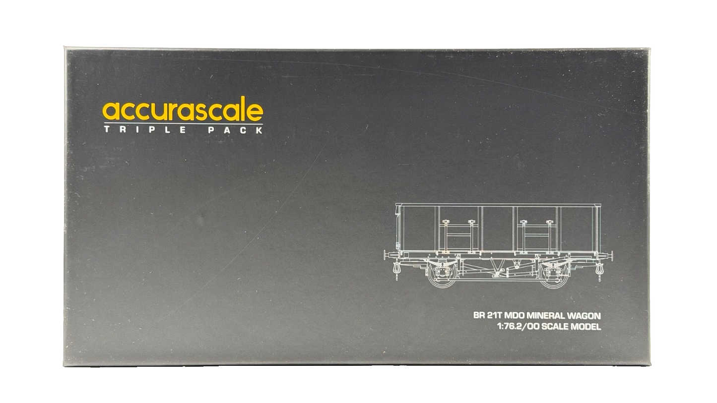 ACCURASCALE OO GAUGE - ACC1089 - BR 21T MDO MINERAL WAGON TOPS - PACK H BR GREY