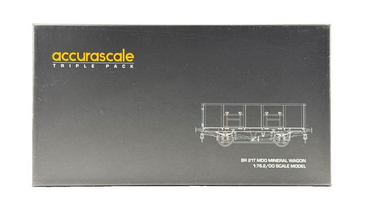 ACCURASCALE OO GAUGE - ACC1089 - BR 21T MDO MINERAL WAGON TOPS - PACK H BR GREY