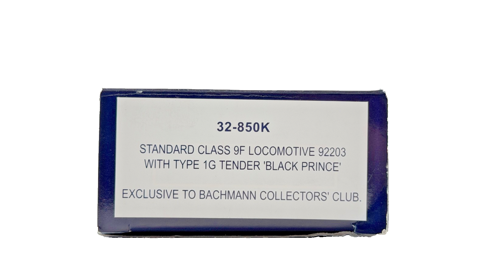 BACHMANN OO GAUGE - 32-850K - CLASS 9F 92203 BR BLACK PRINCE COLLECTOR CLUB LOCO