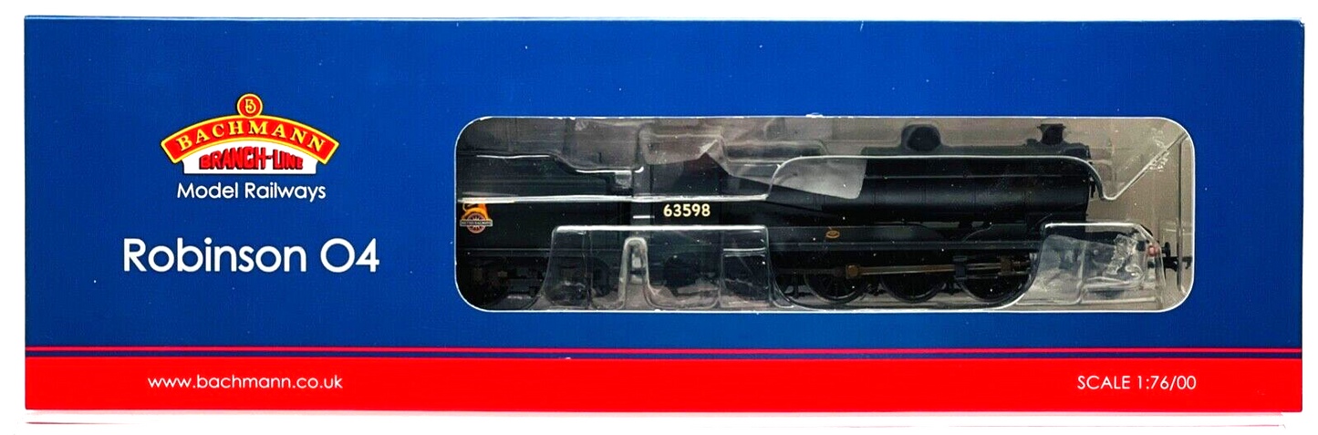 BACHMANN 00 GAUGE - 31-004 - ROBINSON O4 63598 BR BLACK EARLY EMBLEM (WEATHERED)