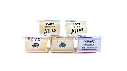 ATLAS/MODEL POWER N GAUGE - RAKE OF 5 ASSORTED FREIGHT WAGONS INC CABOOSE BOXED