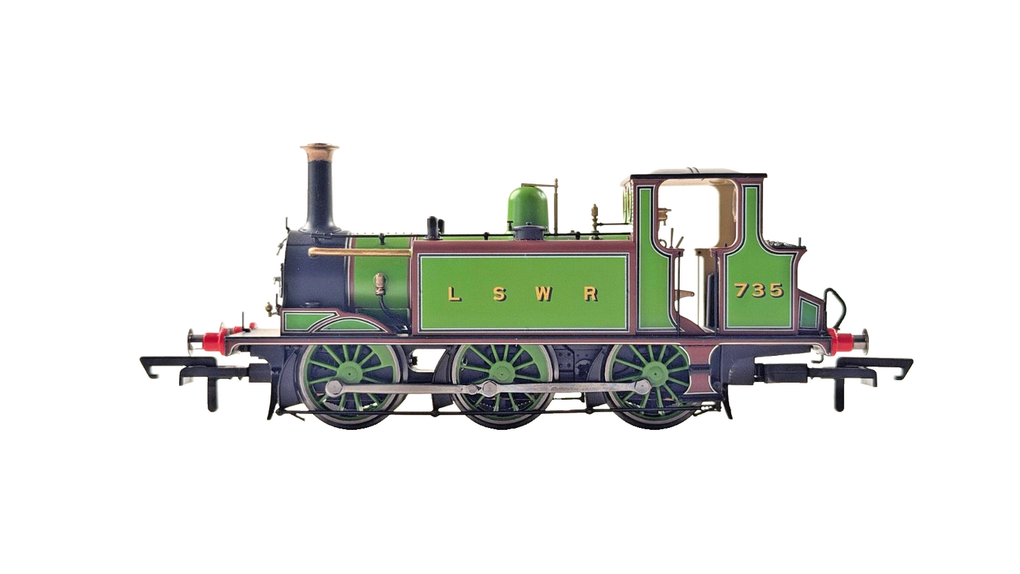 HORNBY OO GAUGE - R3846 - LSWR GREEN A1X TERRIER LOCOMOTIVE NO.735