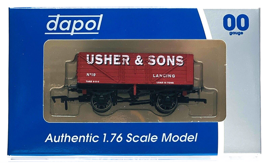 DAPOL 00 GAUGE - USHER & SONS LANCING PLANK WAGON NO.19 (P) (SIMPLY SOUTHERN)