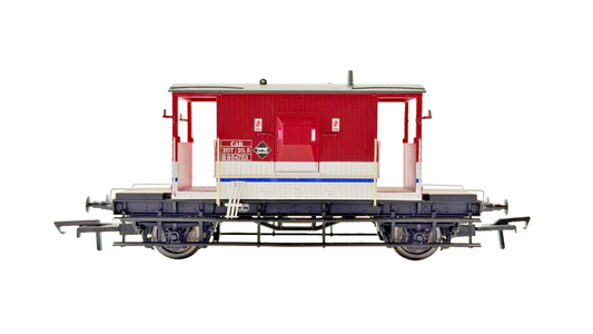 HORNBY 00 GAUGE - BR RED & WHITE 20T BRAKE VAN B954753 - UNBOXED