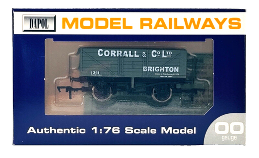 DAPOL 00 GAUGE - CORRALL & CO OF BRIGHTON PLANK WAGON NO.1341 (LIMITED EDITION)