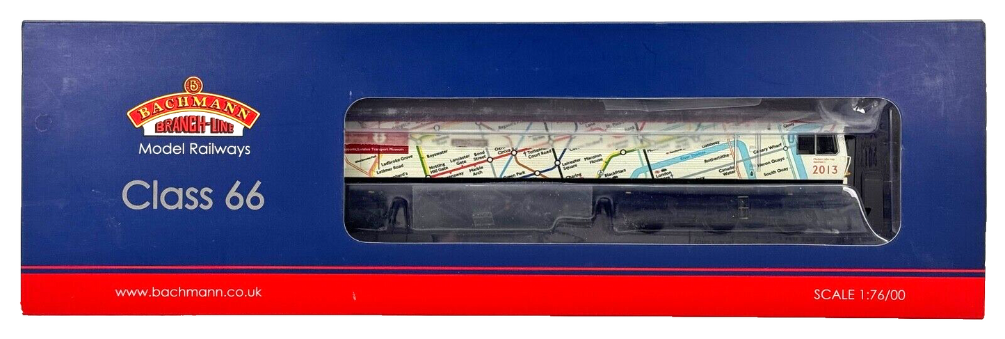 BACHMANN 00 GAUGE - 32-979U - CLASS 66 DIESEL 66721 GBRF TUBE MAP UNDERGROUND