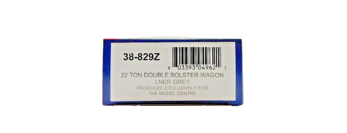 BACHMANN OO GAUGE - 38-829Z - 22 TON DOUBLE BOLSTER WAGON LNER GREY FOR TMC