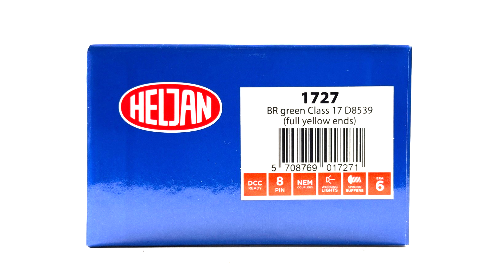 HELJAN 00 GAUGE - 1727 - BR GREEN CLASS 17 D8539 (FULL YELLOW ENDS) NEW