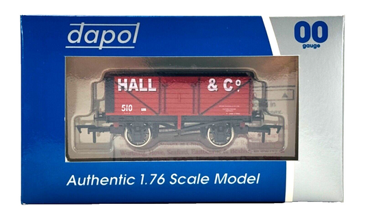 DAPOL 00 GAUGE - HALL & CO CROYDON PLANK WAGON NO.510 (LIMITED EDITION)