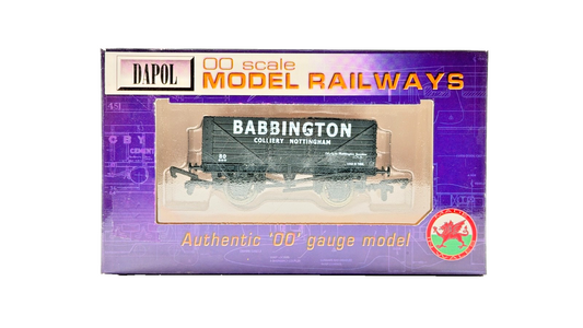 DAPOL 00 GAUGE - BABBINGTON COLLIERY NOTTINGHAM PLANK WAGON 80 (LIMITED EDITION)