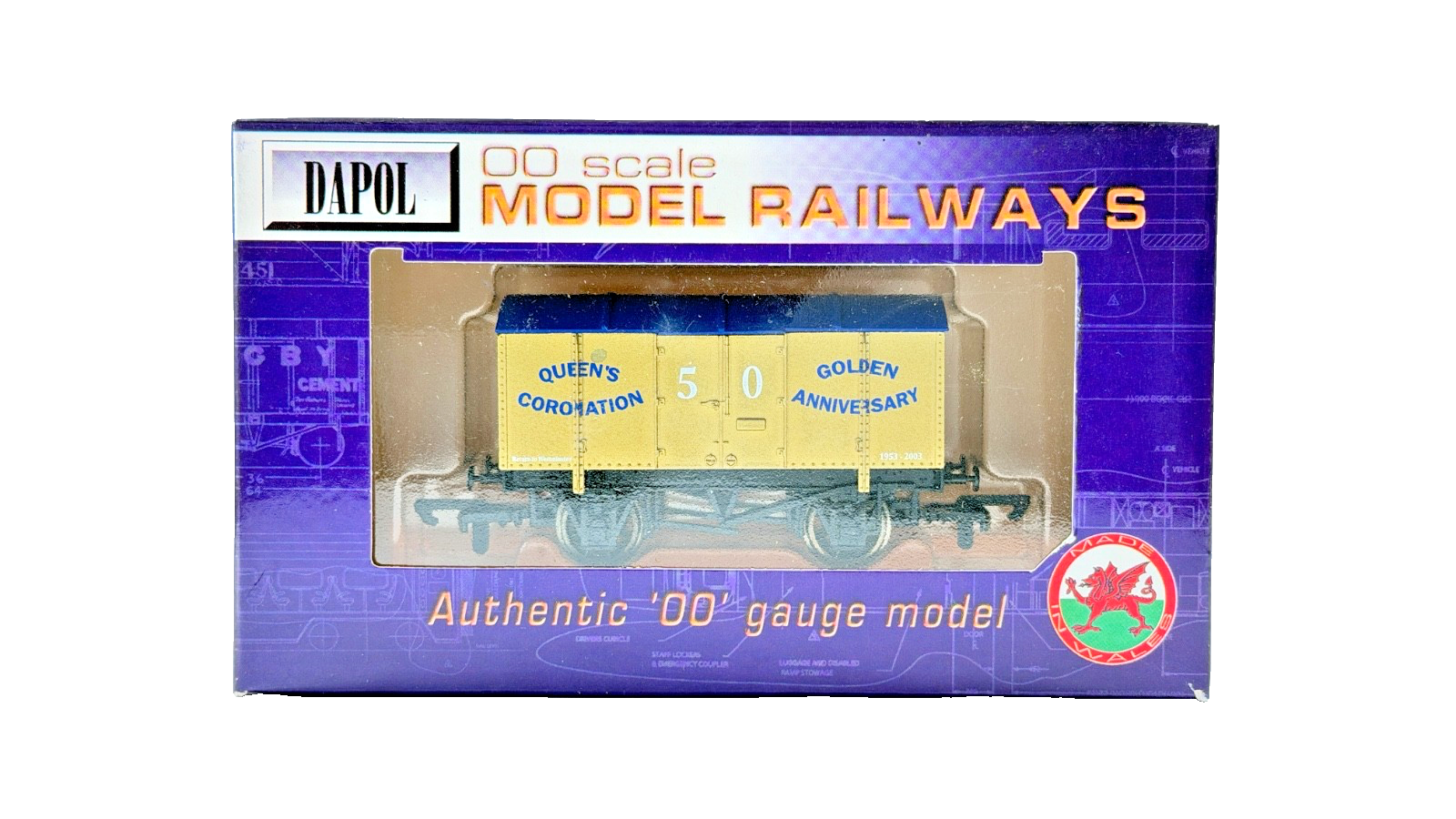 DAPOL 00 GAUGE - QUEENS CORONATION 50TH ANNIVERSARY GOLD WAGON (LIMITED EDITION)