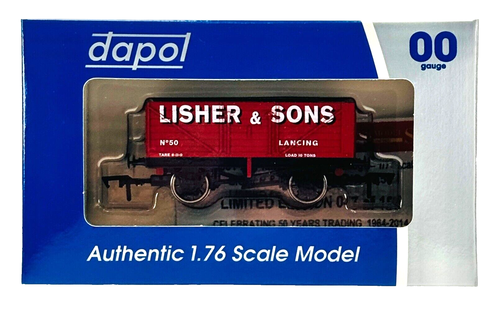 DAPOL 00 GAUGE - LISHER & SONS OF LANCING PLANK WAGON NO.50 (LIMITED EDITION)