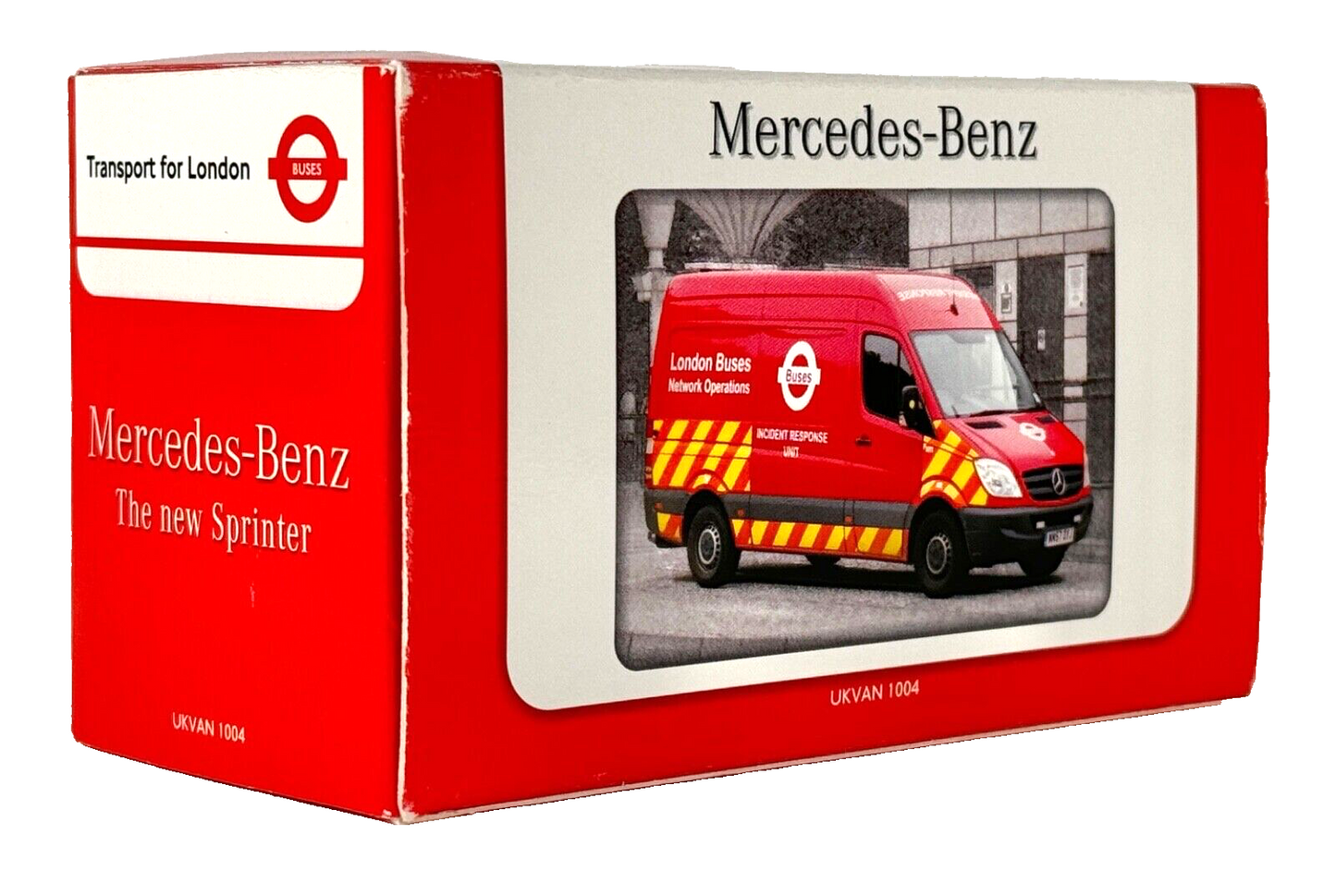 CMNL NORTHCORD 1/76 SCALE - UKVAN1004 - MERCEDES SPRINTER LONDON BUSES - BOXED