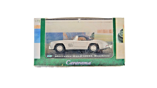 CARARAMA 1/72 SCALE - MERCEDES BENZ 300SL ROADSTER SILVER BLACK ROOF - BOXED
