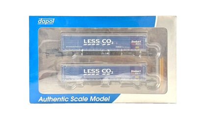 DAPOL OO GAUGE - 4F-046-001 - IKA MEGAFRET TWIN PACK WEATHERED STOBART LESS CO2