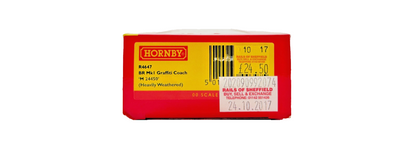 HORNBY OO GAUGE - R4647 - BR MAROON MK1 GRAFFITI COACH M24450 (HEAVY WEATHERED)
